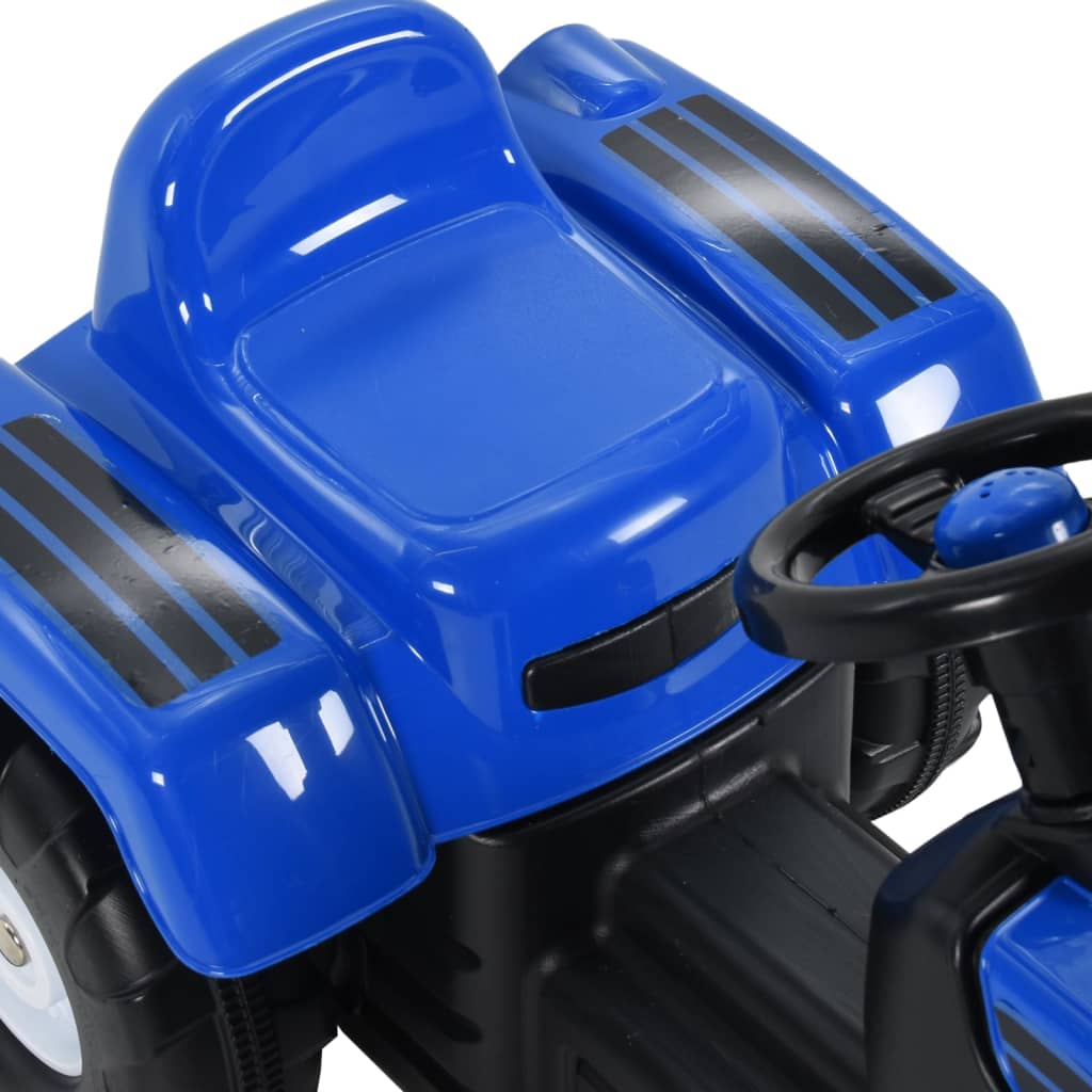vidaXL Otroški traktor na pedale moder