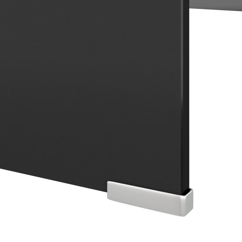 vidaXL Stojalo za TV / ekran stekleno črno 120x30x13 cm