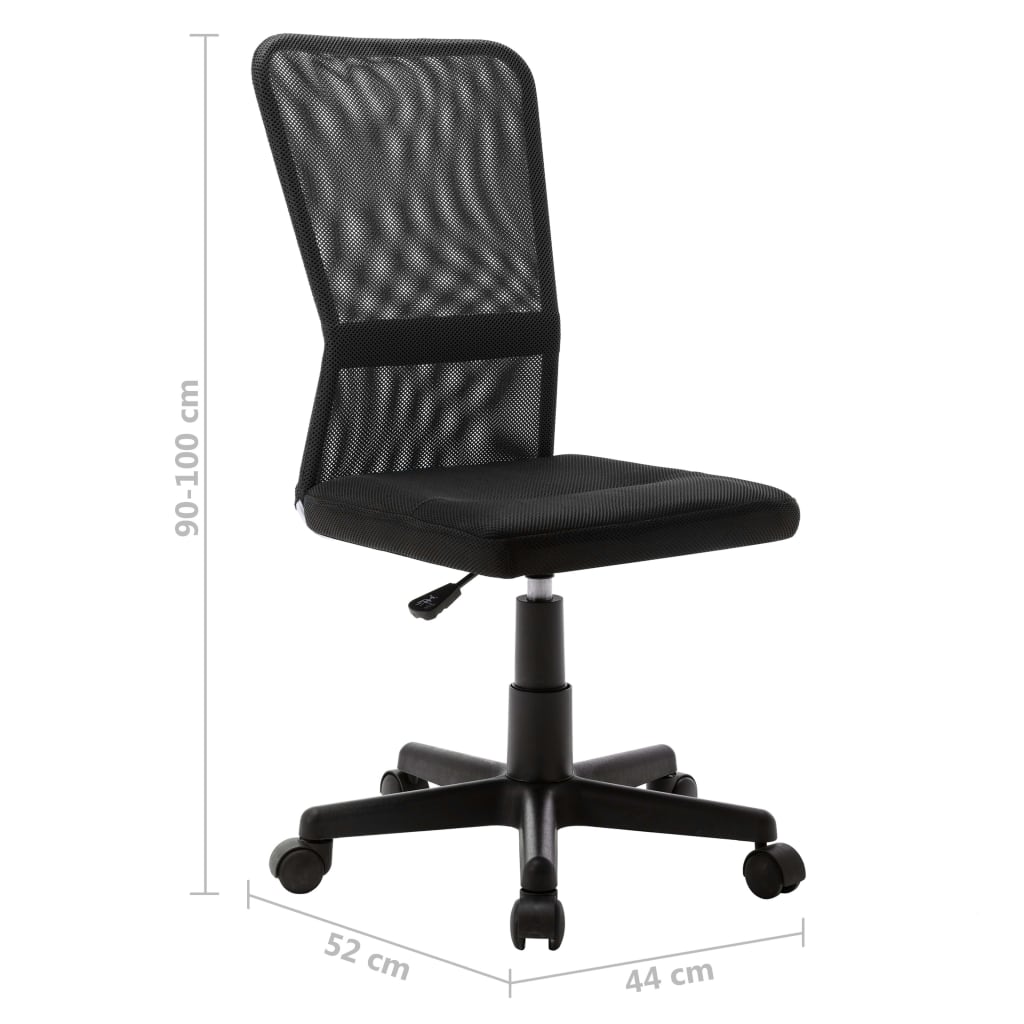 vidaXL Pisarniški stol črn 44x52x100 cm mrežasto blago