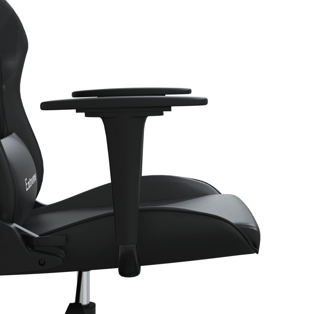 vidaXL Gaming stol črno umetno usnje