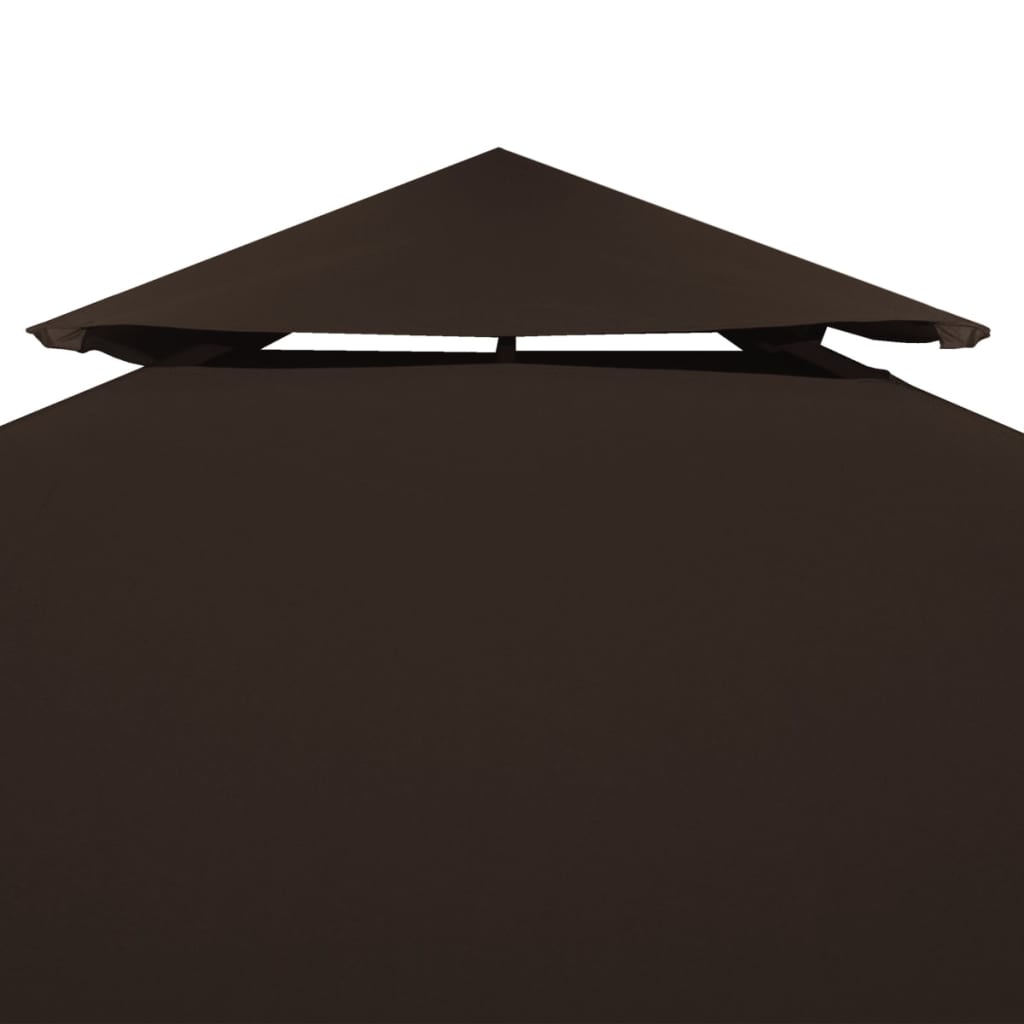 vidaXL Streha za paviljon 2-delna 310 g/m² 3x3 m rjava
