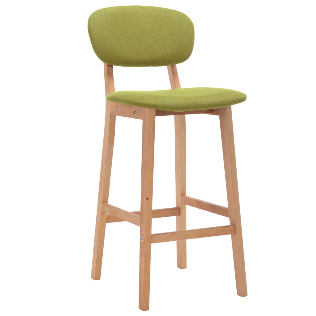 vidaXL Barski stolčki 2 kosa zeleno blago