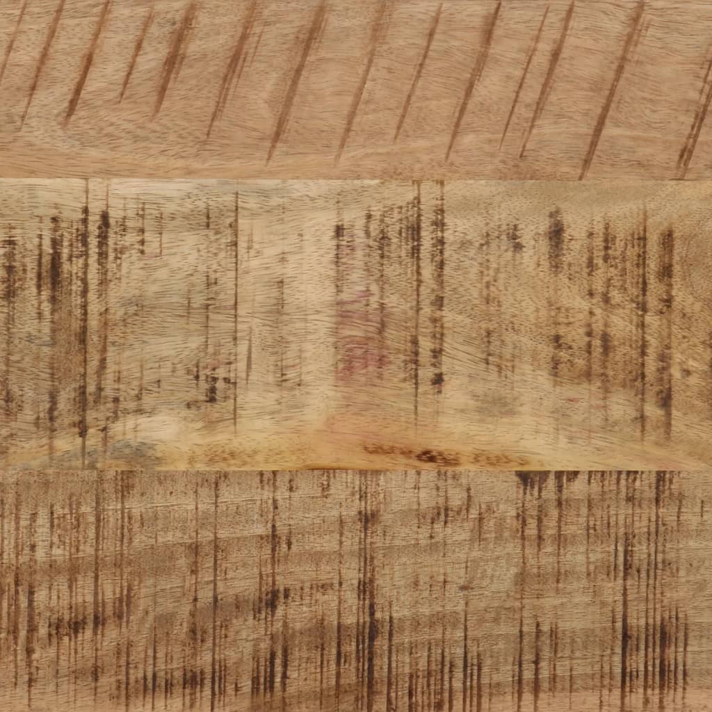 vidaXL Konzolna mizica 110x30x75 cm trd neobdelan mangov les in železo