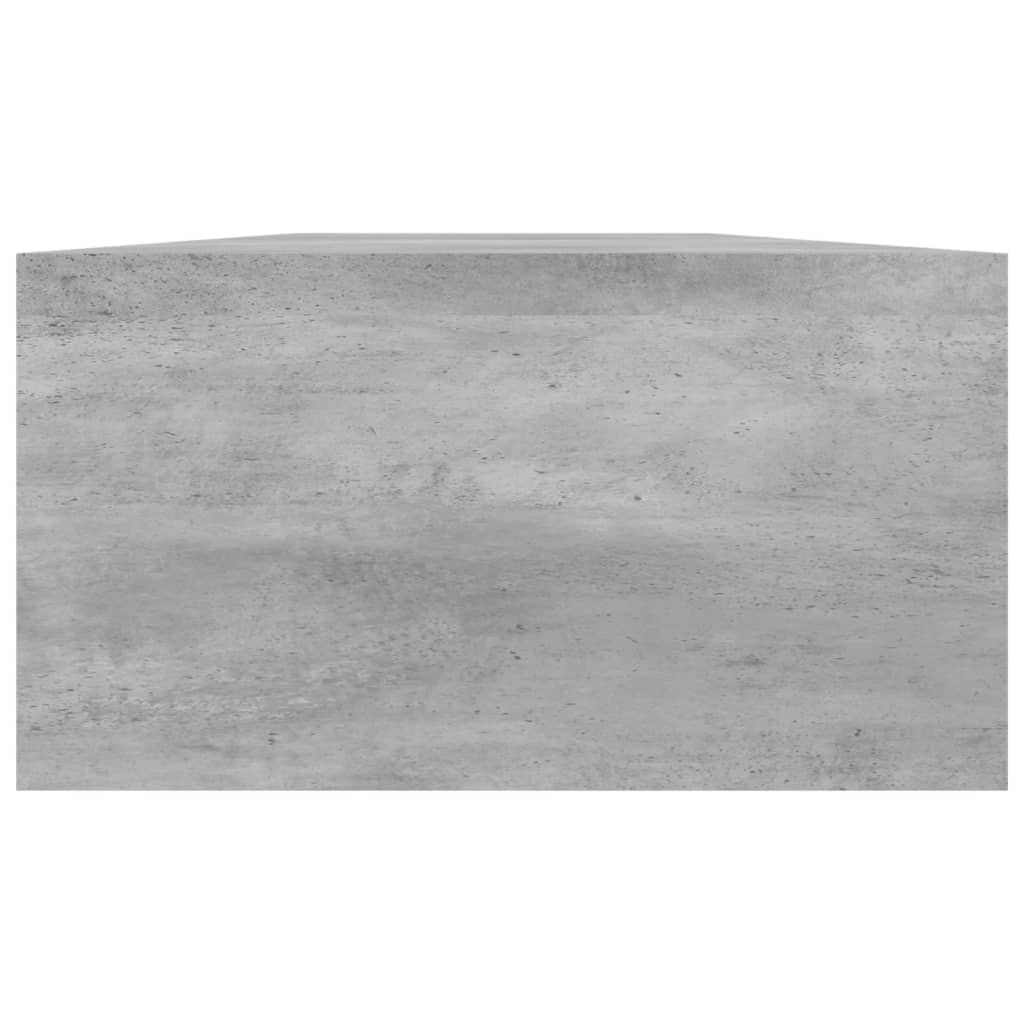 vidaXL Stojalo za zaslon betonsko sivo 100x24x13 cm iverna plošča
