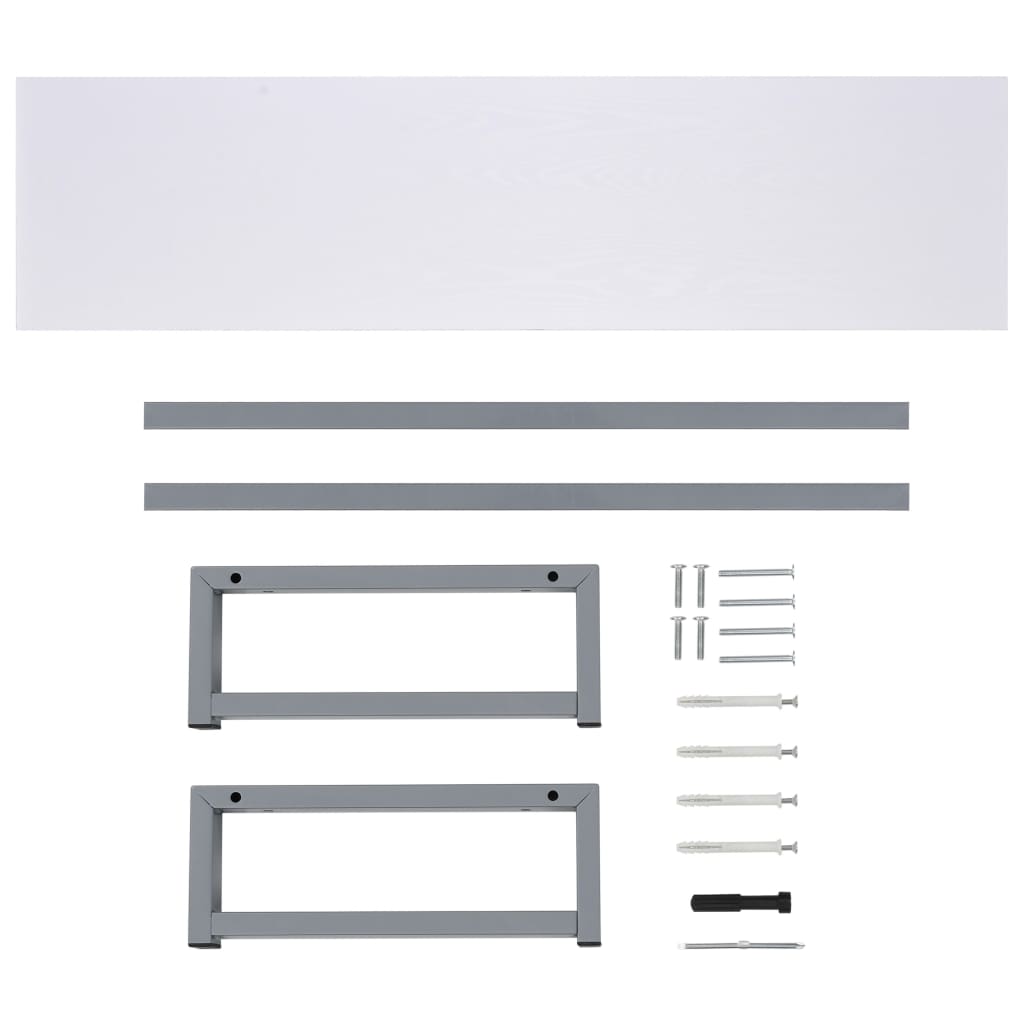 vidaXL Kopalniško pohištvo bele barve 160x40x16,3 cm