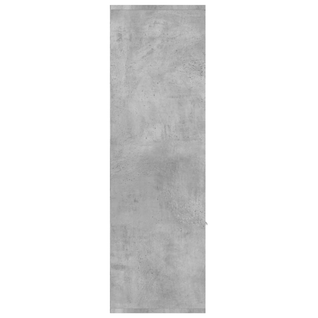 vidaXL Knjižna omara betonsko siva 98x30x98 cm iverna plošča