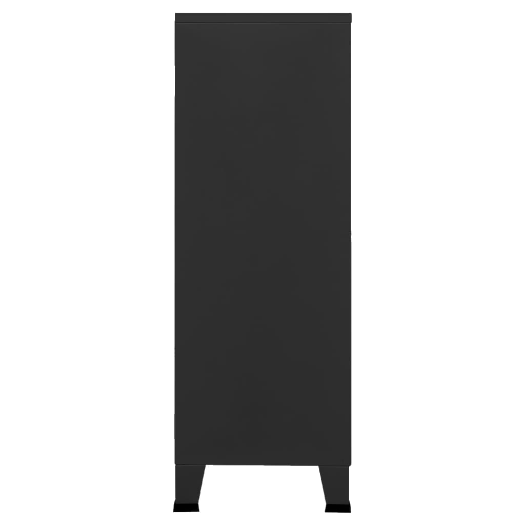 vidaXL Industrijska omara črna 75x40x115 cm kovinska