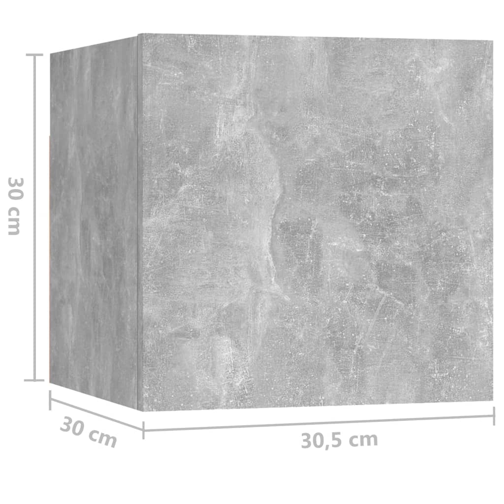 vidaXL Komplet TV omaric 6-delni betonsko siva iverna plošča