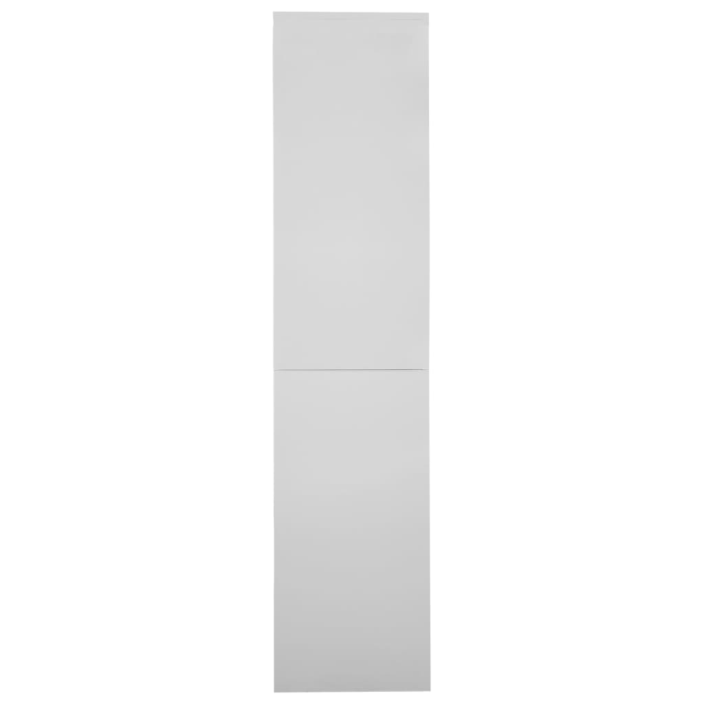 vidaXL Pisarniška omara z drsnimi vrati svetlo siva 90x40x180 cm jeklo