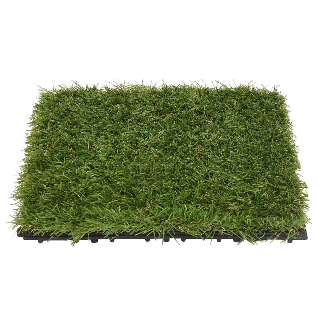 vidaXL Umetna trava plošče 22 kosov zelena 30x30 cm