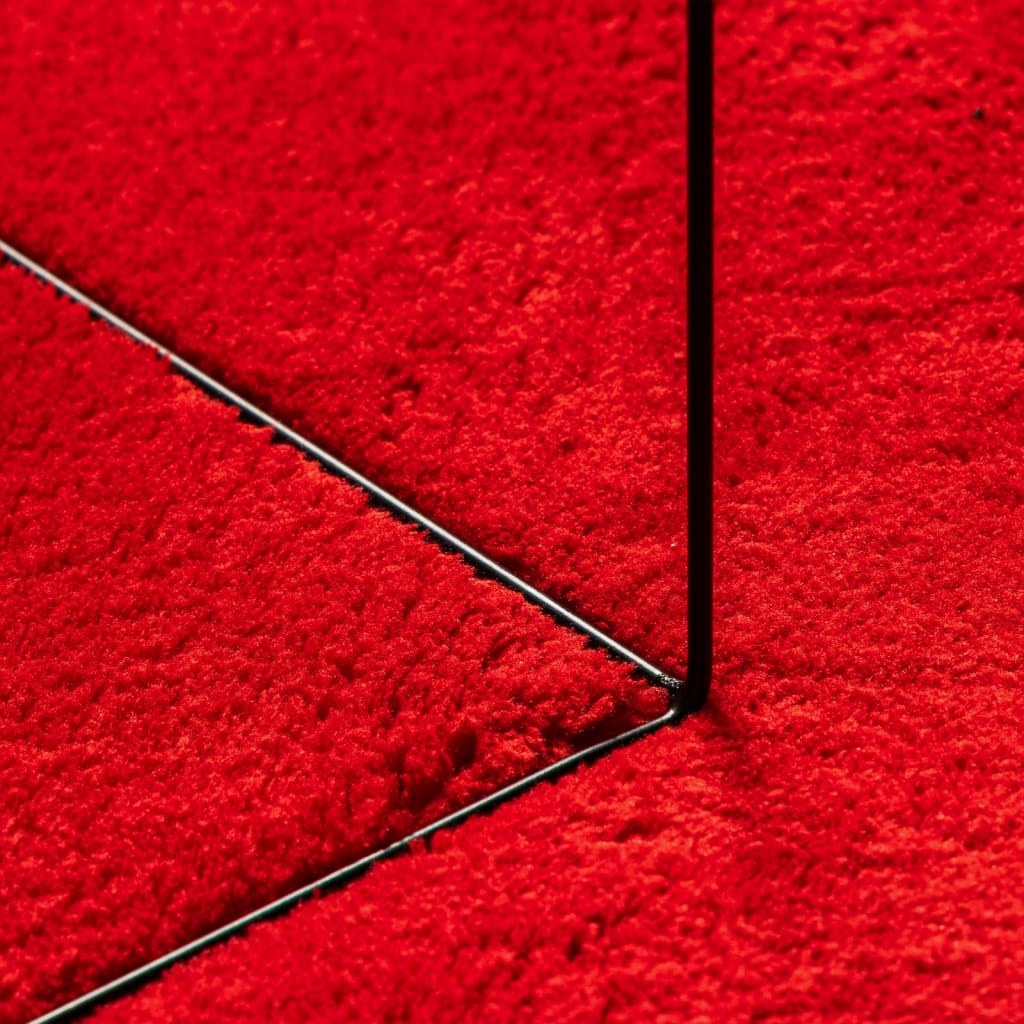 vidaXL Preproga HUARTE kratka vlakna mehka in pralna rdeča 60x110 cm