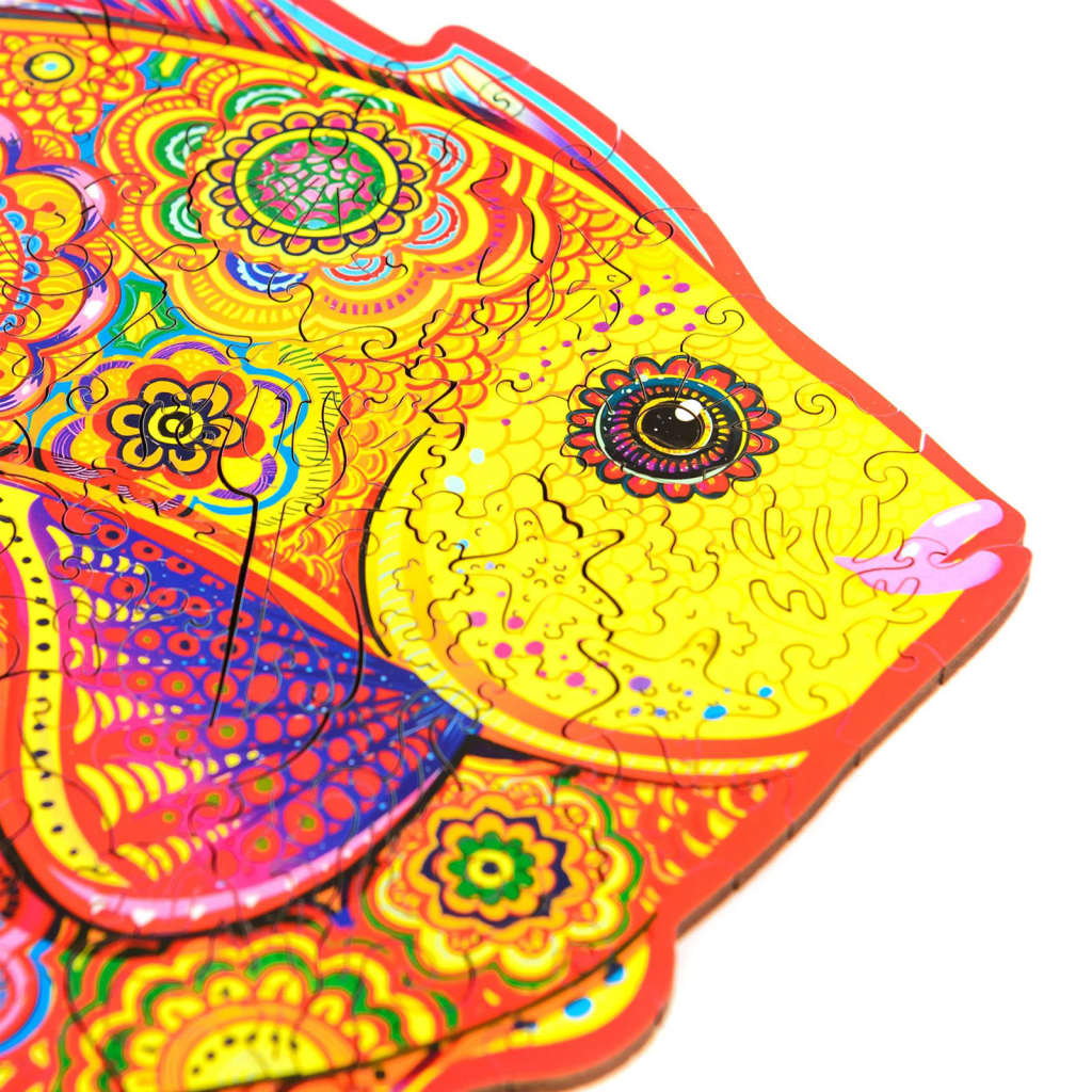 UNIDRAGON Lesena sestavljanka 196-delna Shining Fish 32x24 cm