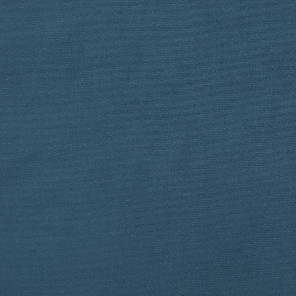 vidaXL Vzmetnica z žepkasto vzmetjo temno modra 120x190x20 cm žamet