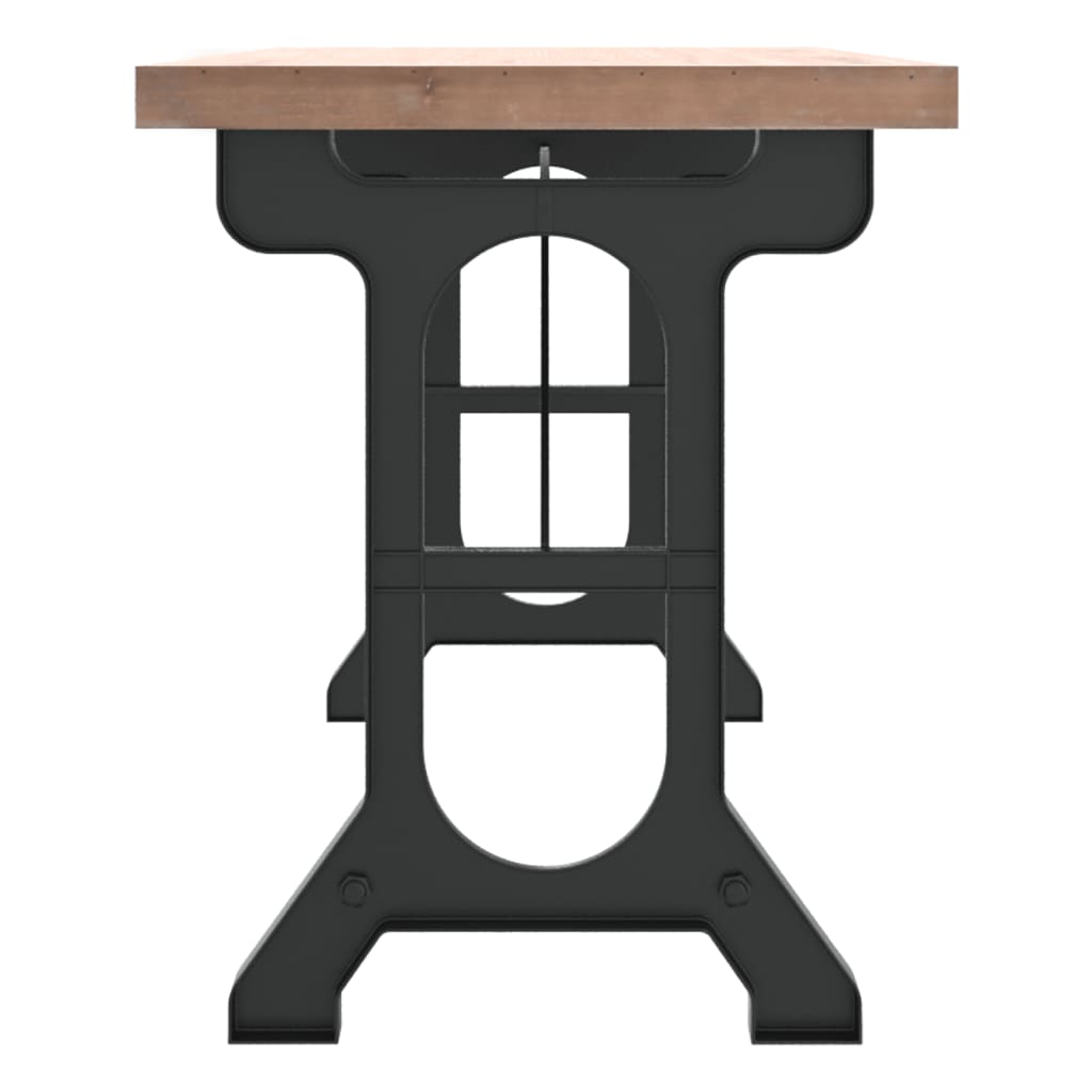 vidaXL Jedilna miza 110x65x82 cm trden les jelke in železo