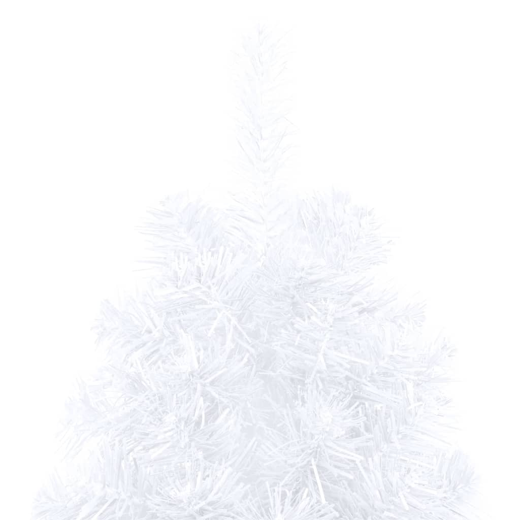 vidaXL Umetna osvetljena novoletna jelka z bunkicami bela 210 cm