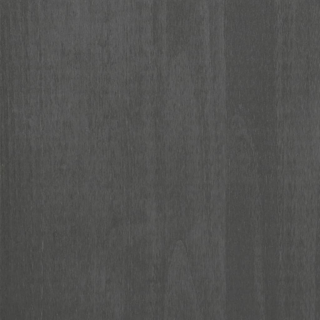 vidaXL Pisalna miza HAMAR temno siva 113x50x75 cm trdna borovina