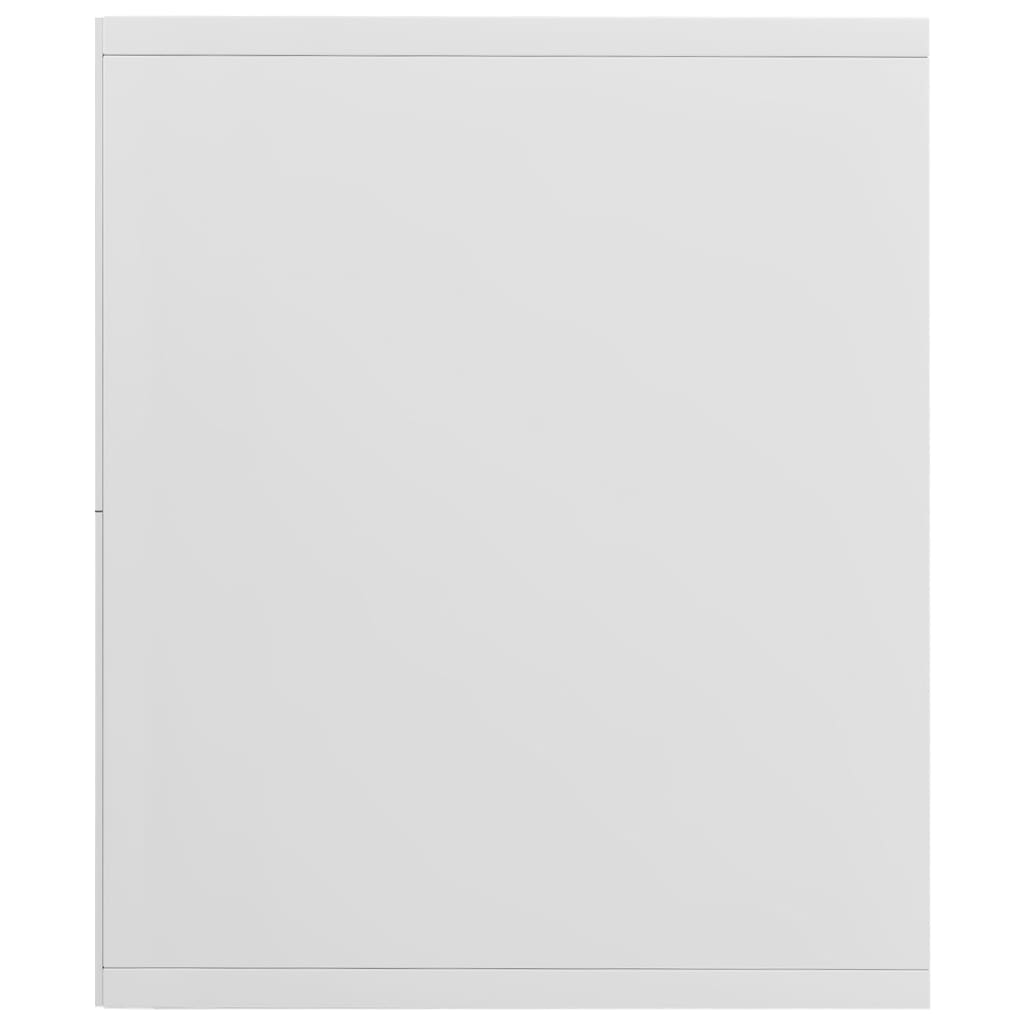 vidaXL Knjižna / TV omara visok sijaj bela 36x30x114 cm iverna plošča
