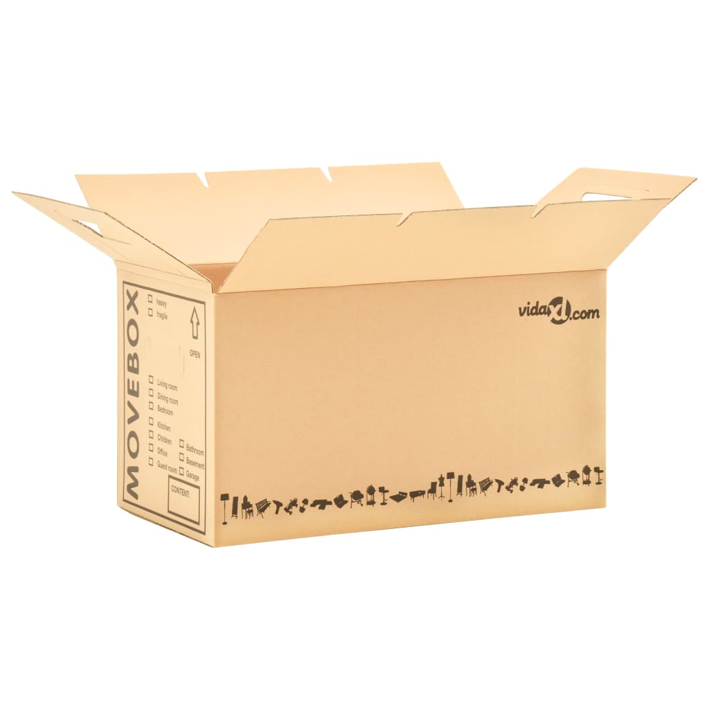 vidaXL Kartonske škatle XXL 20 kosov 60x33x34 cm