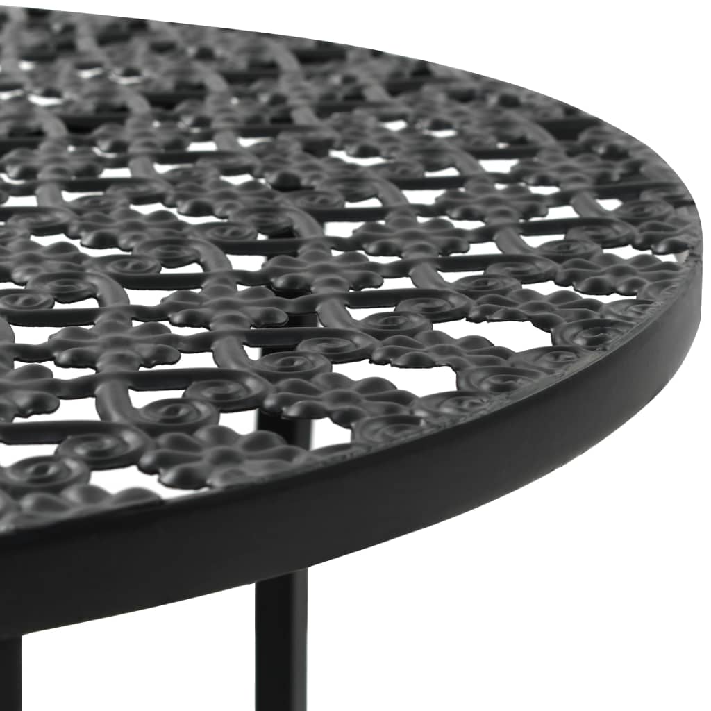 vidaXL Bistro mizica črna 40x70 cm kovinska