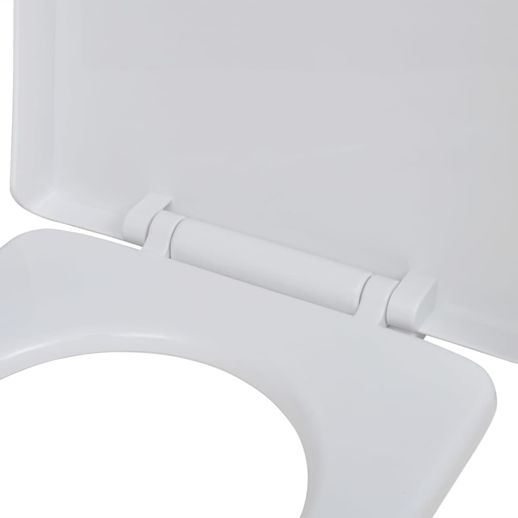 vidaXL WC deska s počasnim zapiranjem bela kvadratna