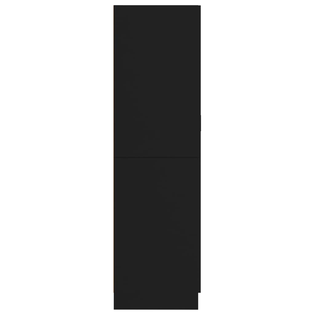 vidaXL Garderobna omara črna 82,5x51,5x180 cm iverna plošča