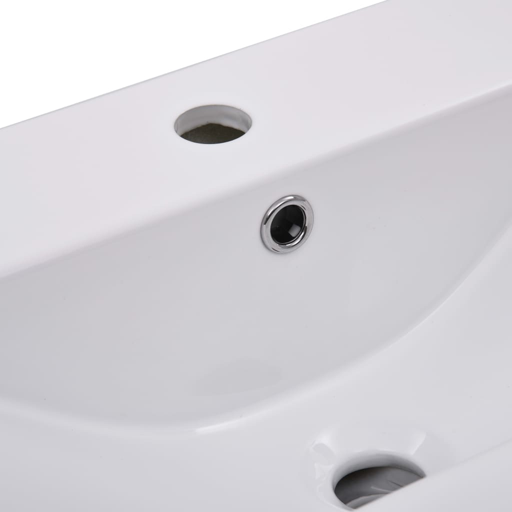 vidaXL Vgradni umivalnik 61x39,5x18,5 cm keramičen bel