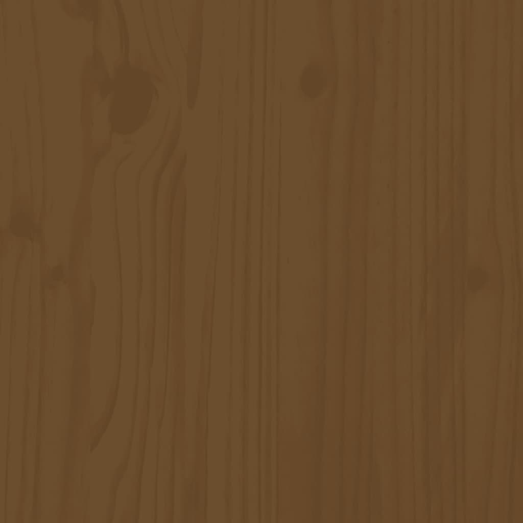 vidaXL Postelja za starejše medeno rjava 140x200 cm trdna borovina