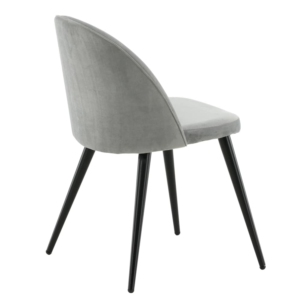 Venture Home Jedilni stoli 2 kosa Velvet žamet črni in sivi