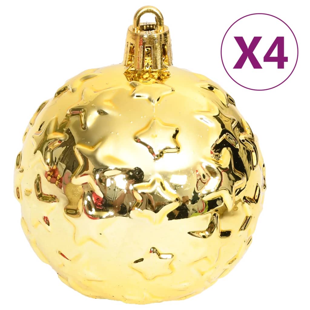 vidaXL Komplet novoletnih bučk 70 kosov zlate in rdeče