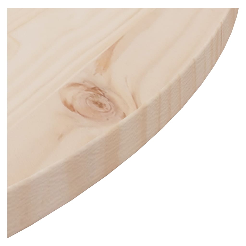 vidaXL Mizna plošča Ø70x2,5 cm trdna borovina