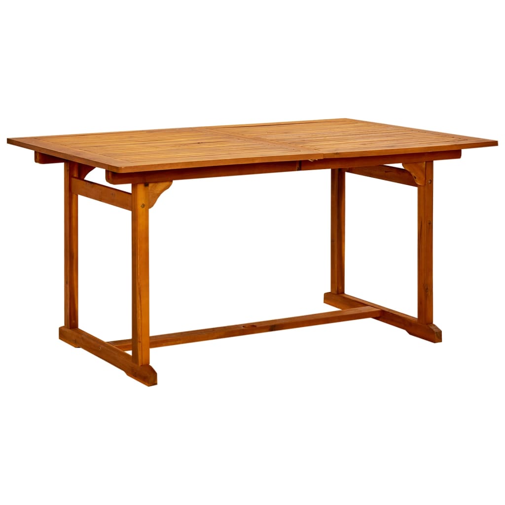 vidaXL Vrtna jedilna miza (150-200)x100x75 cm trden akacijev les