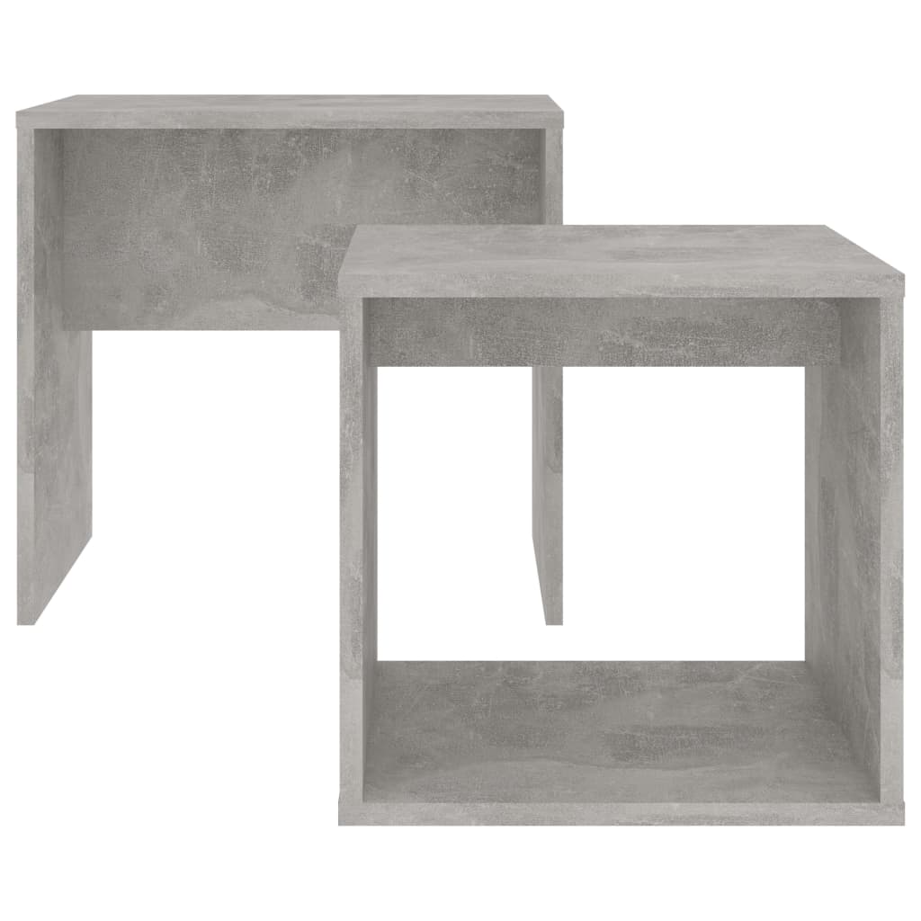 vidaXL Komplet klubskih mizic betonsko siv 48x30x45 cm iverna plošča