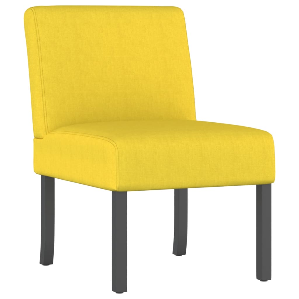 vidaXL Oblazinjen stol svetlo rumeno blago
