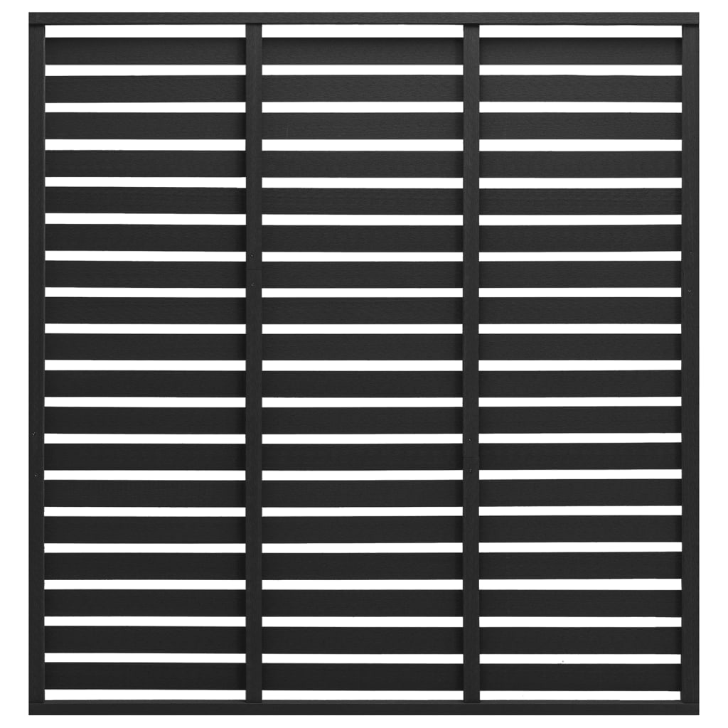 vidaXL Ograjni panel WPC 180x180 cm črn