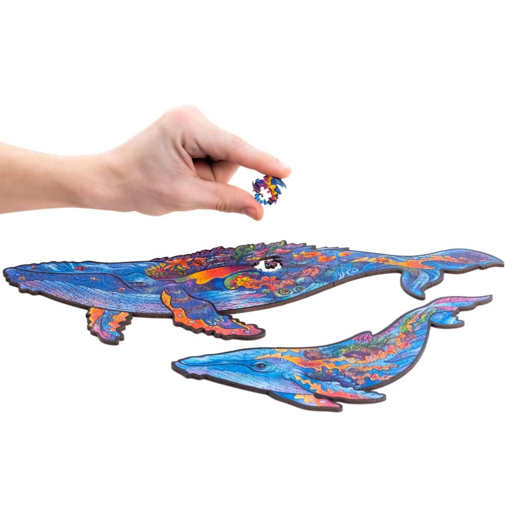 UNIDRAGON Lesena sestavljanka 172-delna Milky Whales 33x20 cm