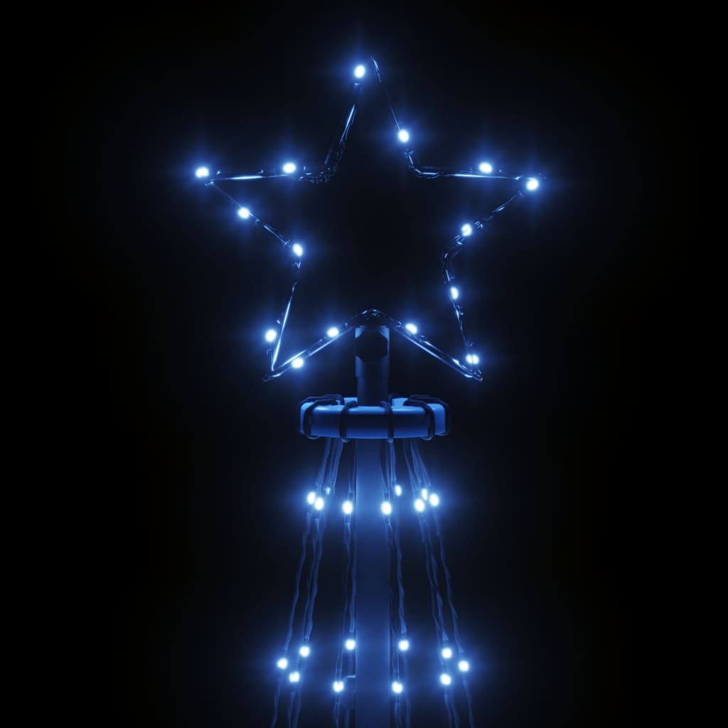  vidaXL Božično drevesce stožec 1134 modrih LED diod 230x800 cm