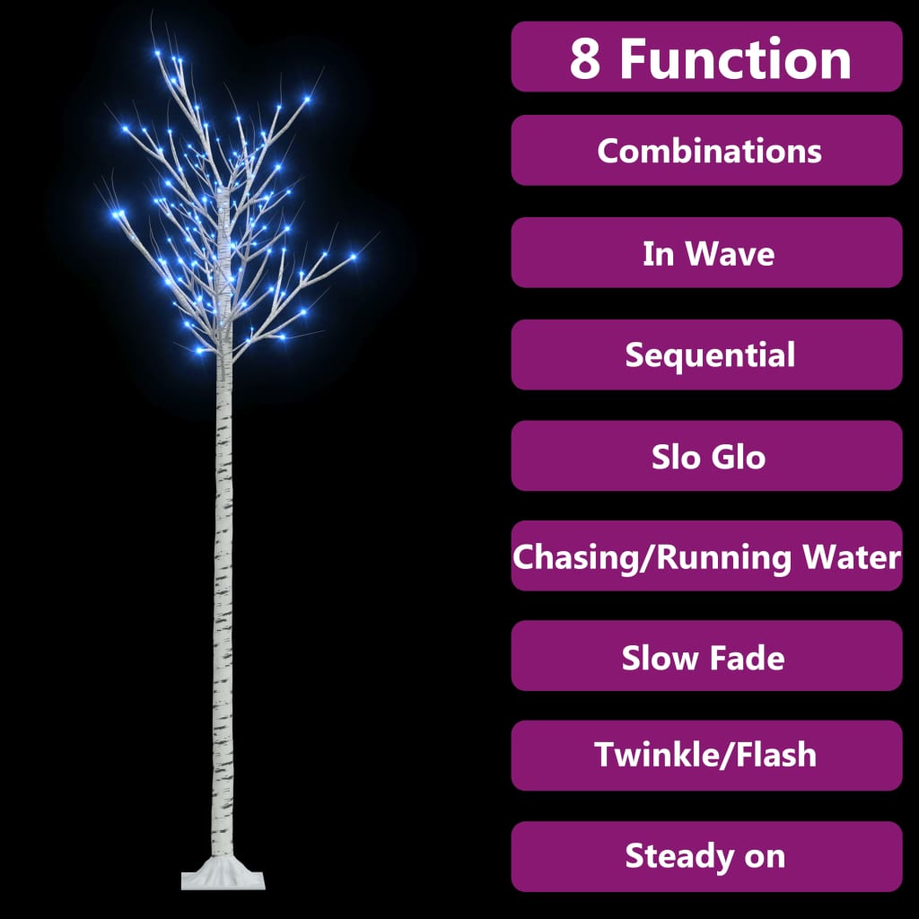 vidaXL Božično drevesce s 200 LED lučkami 2,2 m modro vrba