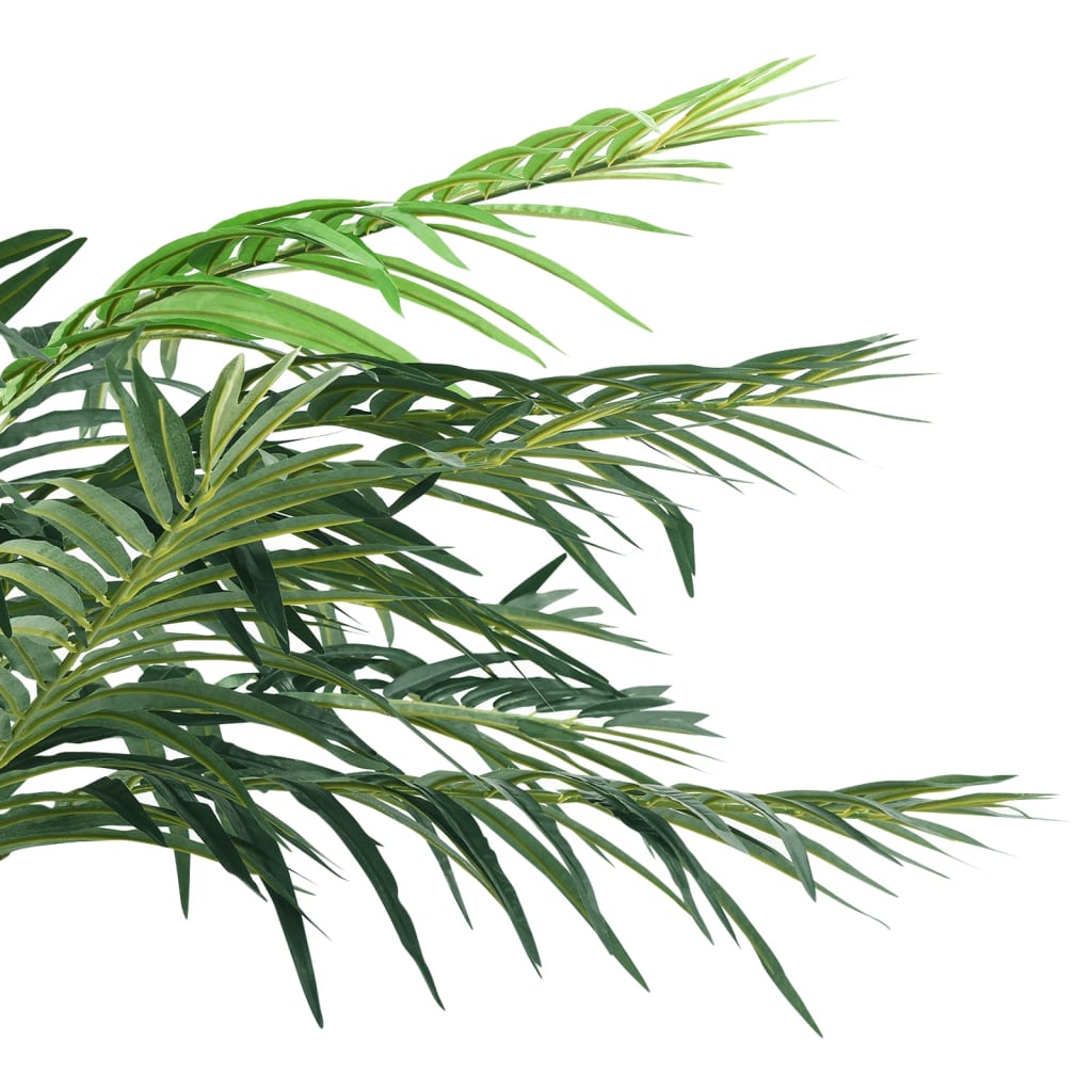 vidaXL Umetna palma datljevec z loncem 215 cm zelena
