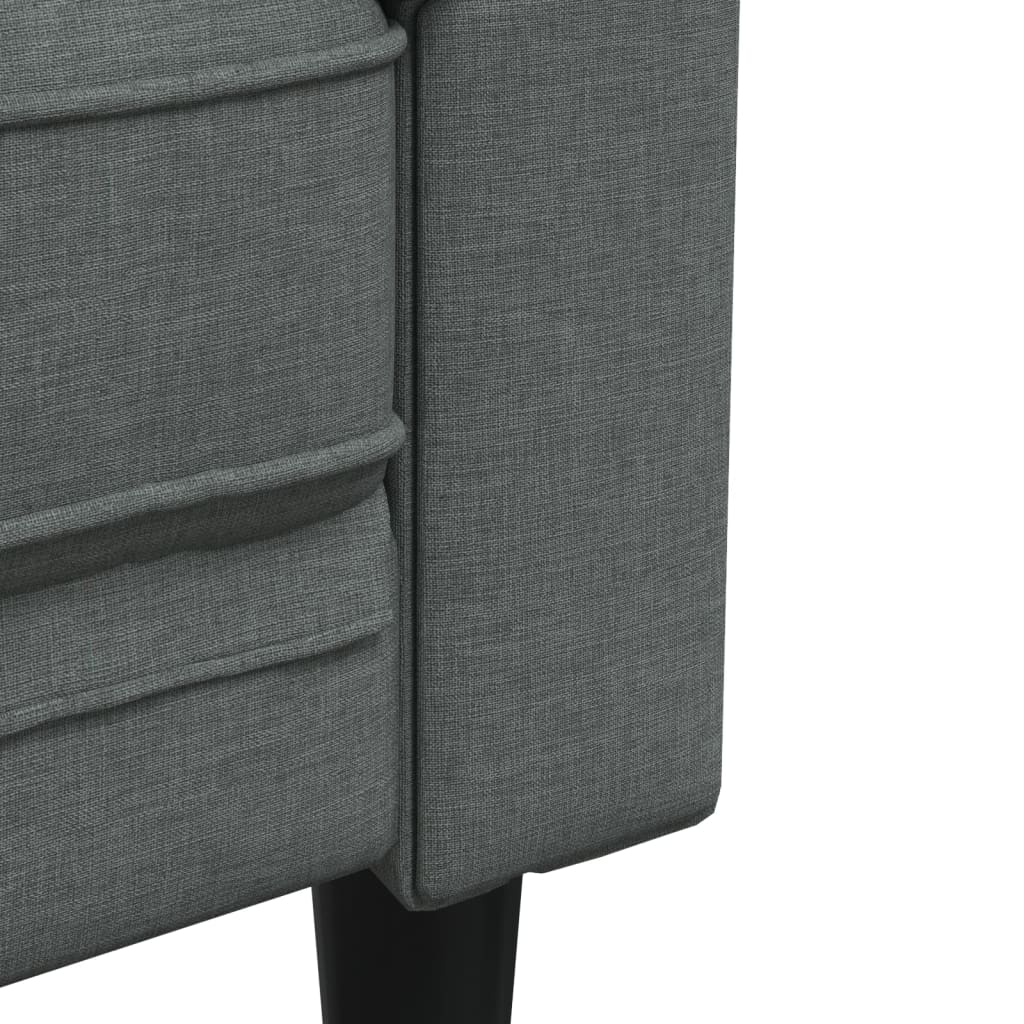 vidaXL Sedežna garnitura 2-delna temno sivo blago
