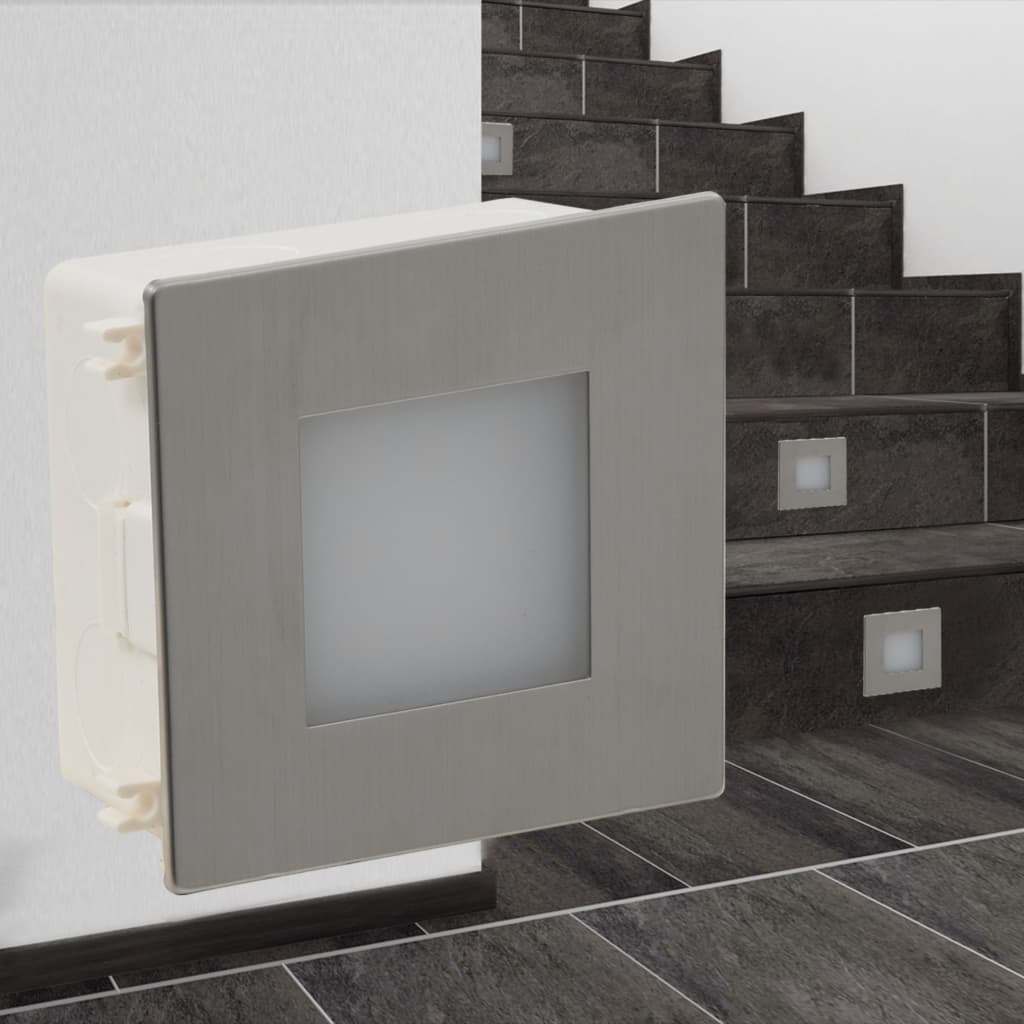 2 x LED Vgradna Svetilka za Stopnice 85 x 85 x 48 mm