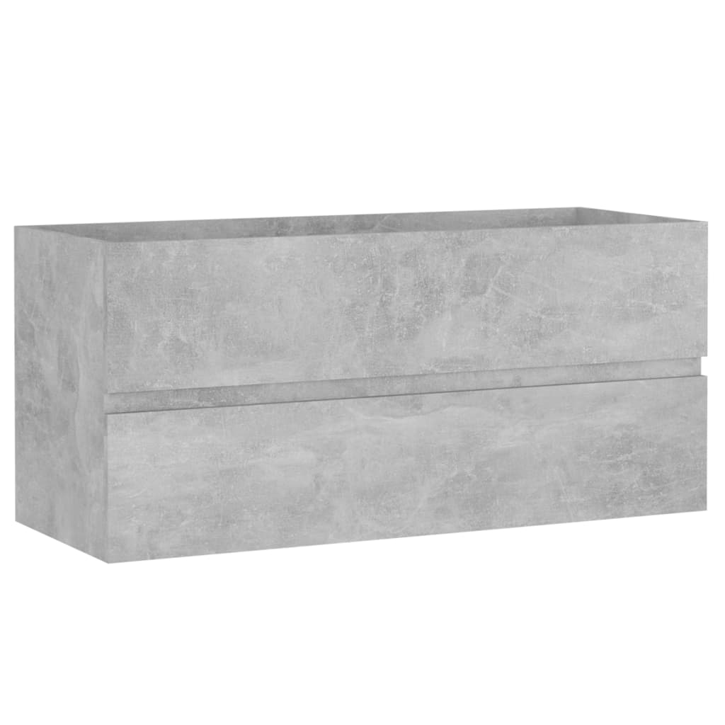 vidaXL Omarica za umivalnik betonsko siva 100x38,5x45 cm iverna plošča
