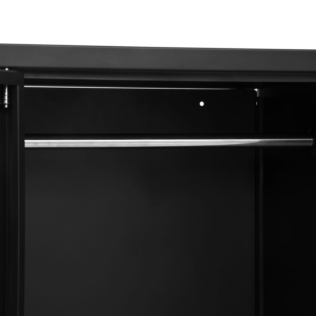 vidaXL Garderobna omara industrijska črna 90x40x140 cm jeklo