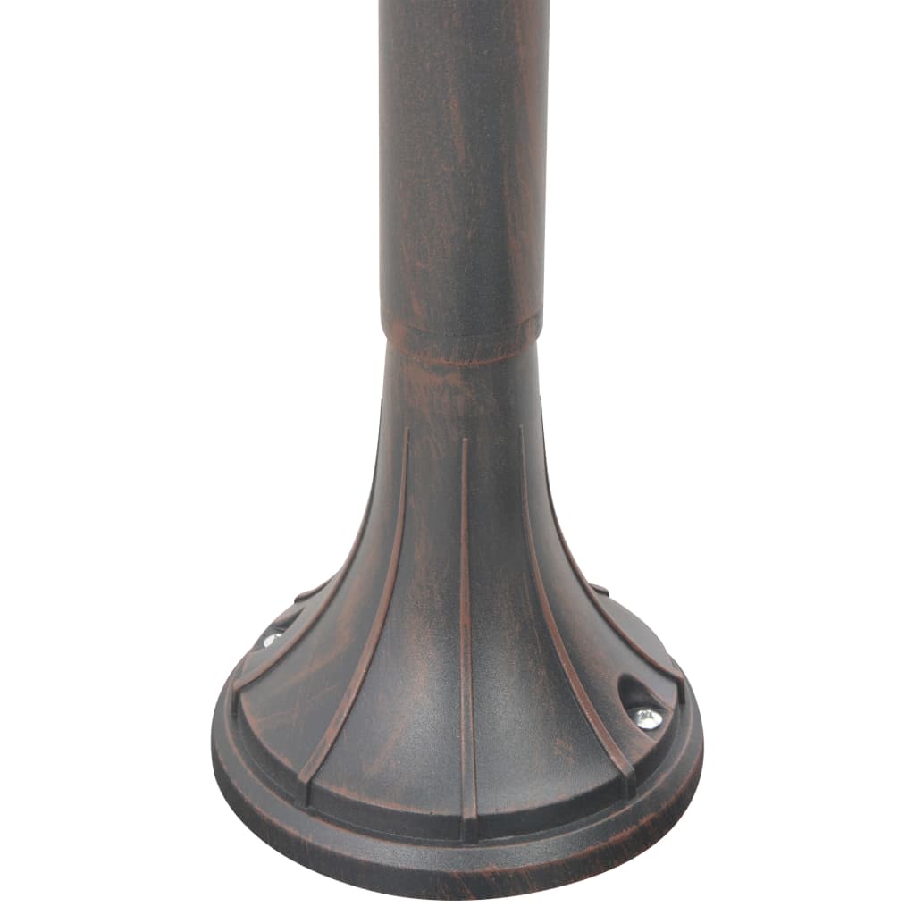 vidaXL Vrtna ulična svetilka E27 120 cm aluminij bronaste barve