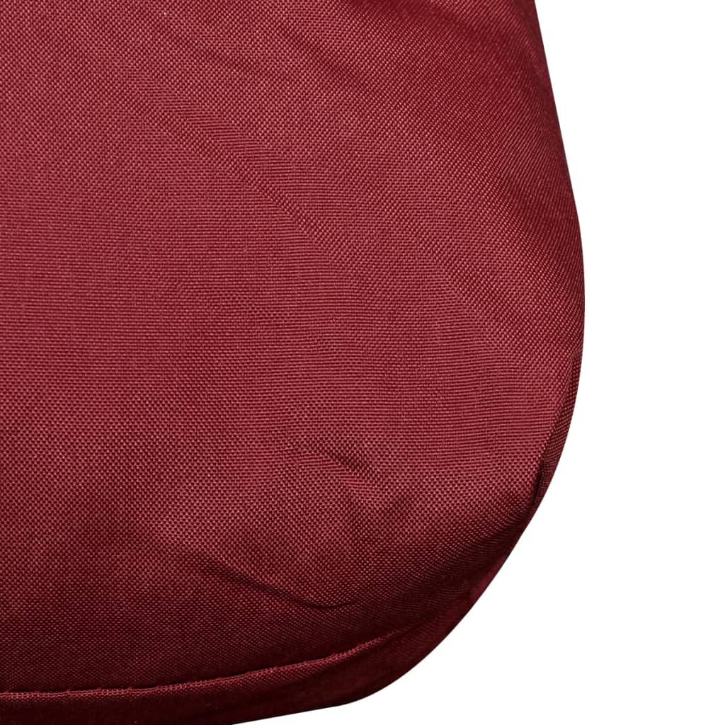 vidaXL Oblazinjena blazina za hrbet vinsko rdeče barve 120x40x10 cm