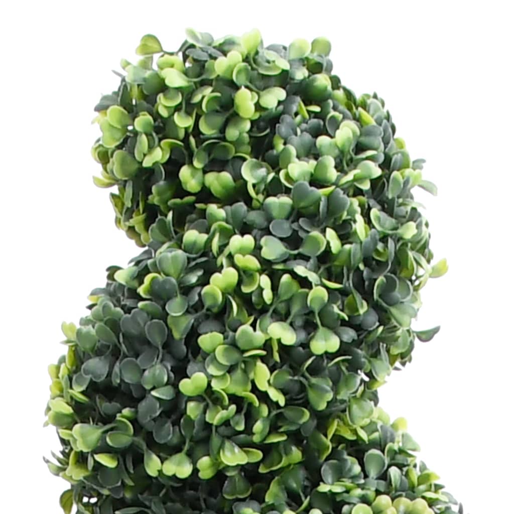 vidaXL Umetni pušpan spirala z loncem zelene barve 100 cm