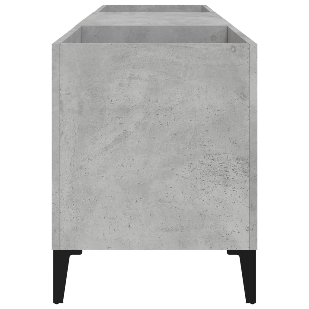 vidaXL Omarica za gramofonske plošče betonsko siva 121x38x48 cm les