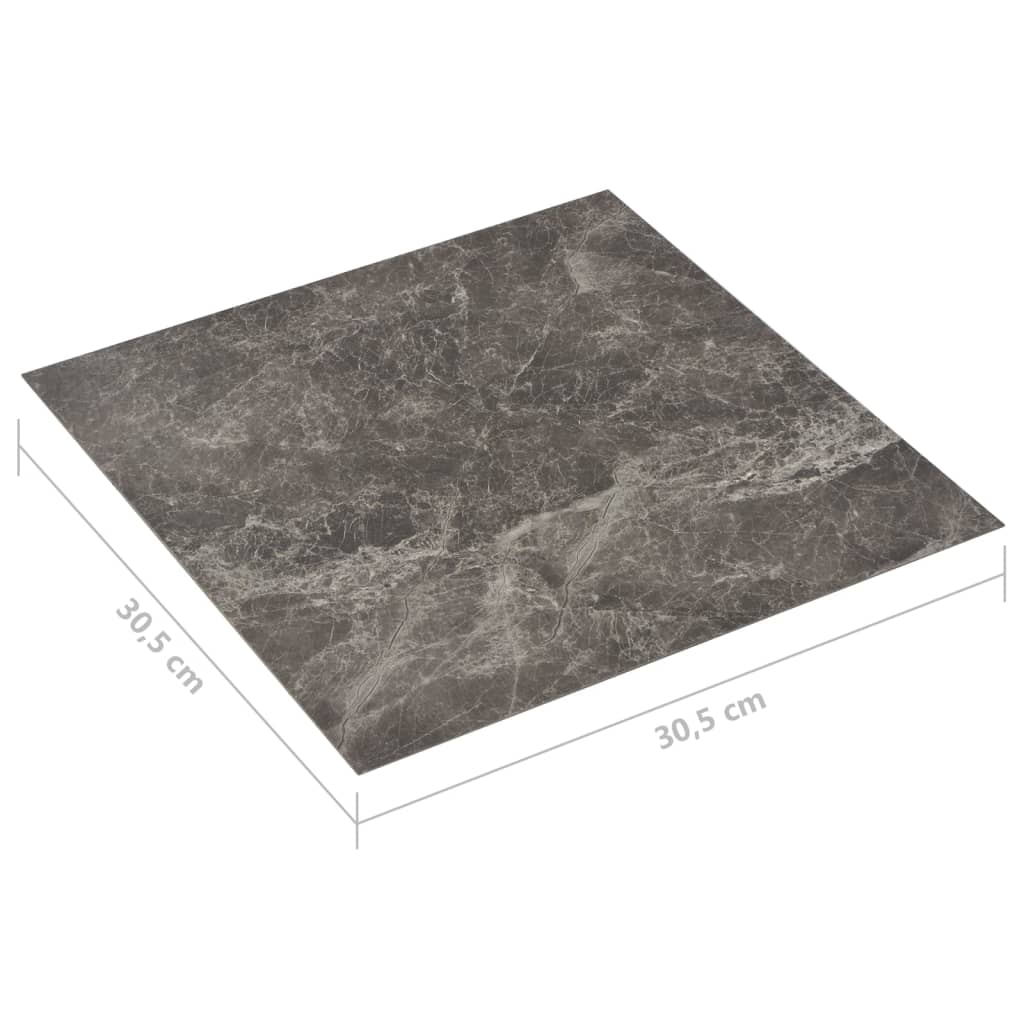 vidaXL Samolepilne talne plošče 20 kosov PVC 1,86 m² črn marmor