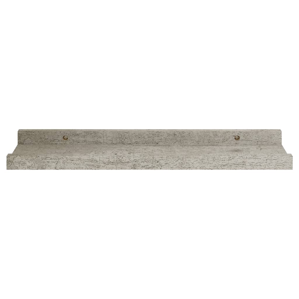 vidaXL Stenske police 4 kosi betonsko sive 40x90x3 cm