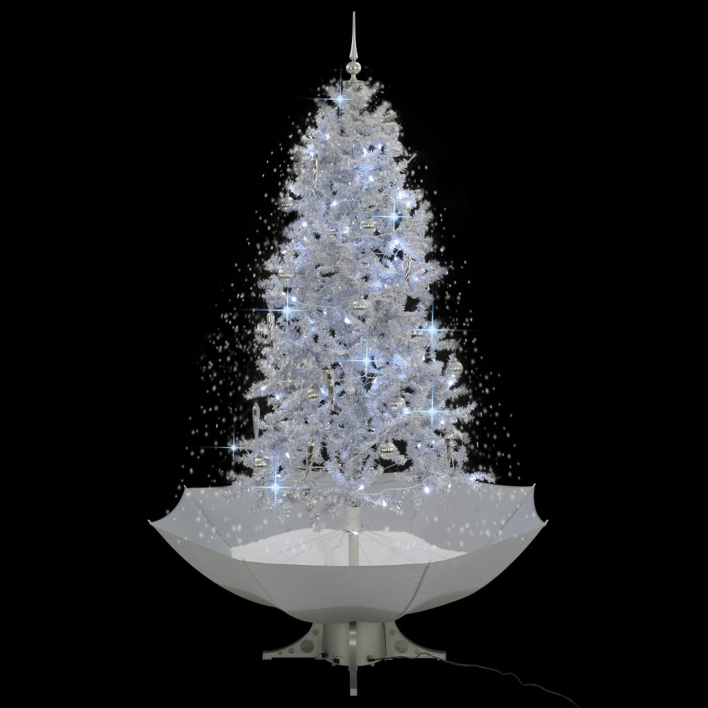vidaXL Novoletna jelka s sneženjem in podstavkom bela 190 cm