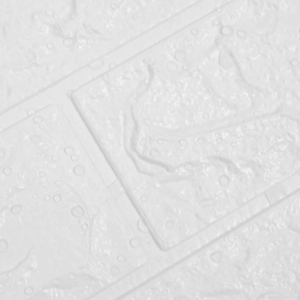 vidaXL 3D tapete opeke samolepilne 10 kosov bele